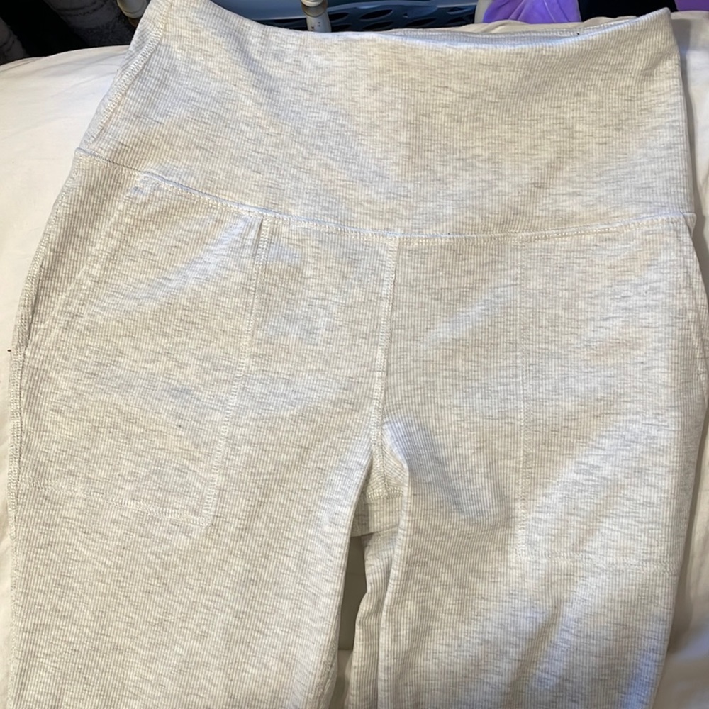 Flare Leggings with Lettuce Trim